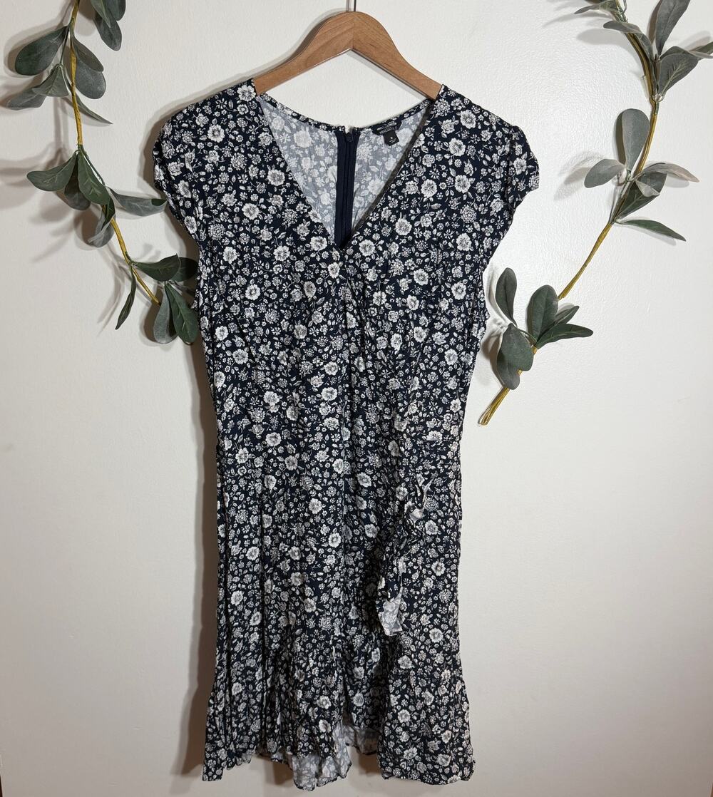 J.Crew Dark Blue Floral Dress LAST CALL